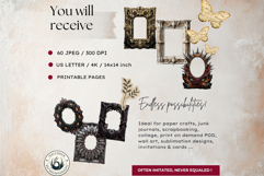 Crown of Sins Embodied Vices Frames for Journals and POD Product Image 2