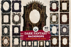 Crown of Sins Embodied Vices Frames for Journals and POD Product Image 1