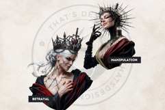 Crown of Sins Embodied Vices Clipart for Journals and POD Product Image 11