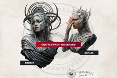 Crown of Sins Embodied Vices Clipart for Journals and POD Product Image 4