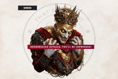 Crown of Sins Embodied Vices Clipart for Journals and POD Product Image 6