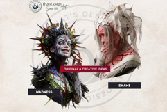 Crown of Sins Embodied Vices Clipart for Journals and POD Product Image 8