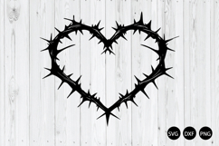 Crown of Thorns Heart SVG, Heart Thorn SVG Product Image 1
