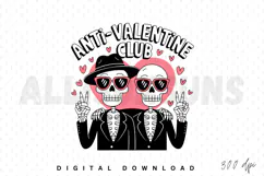 antivalentine, skeletons, valentines day, hearts, peace sign, love, illustration, cartoon, vector, fun, cool, hat, sunglasses, suit, club, celebration, romance, cute, black and white, holiday, festive, graphic, design, funny, friendship, vector illustrati