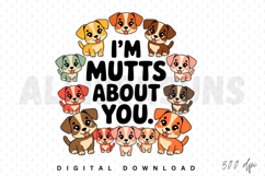 cartoon, dog, puppy, animal, pet, love, heart, cute, kawaii, vector, illustration, clipart, sublimation, design, message, mutts, valentine, happy, funny, friendship, happy valentines day, colorful, decorative, cheerful
