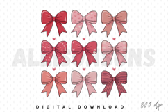 bows, ribbon, cute, cartoon, heart, hearts, vector, illustration, clip art, graphic, design, set, valentine, love, pink, red, pastel, decorative, gift, package, present, scrapbooking, digital art, printable, sticker, icon, element, girly, feminine, scrapb