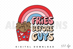 fries before guys, fries, food, slogan, quote, rainbow, hearts, love, cute, cartoon, vector, illustration, design, retro, trendy, valentines, valentines day, funny, girl, humor, typography, text, digital art, print, sublimation, poster, sticker, tshirt, c