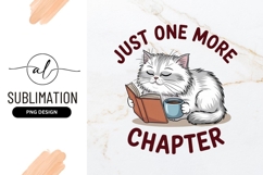 Cat Reading Book Just One More Chapter Sublimation Product Image 1