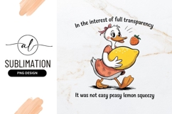 Duck Carrying Lemon And Strawberry Sublimation Png Product Image 1