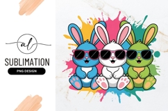 Cool Easter Bunnies Vector Sublimation Png Product Image 1