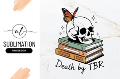 Skull On Books Butterfly Sublimation Png Product Image 1