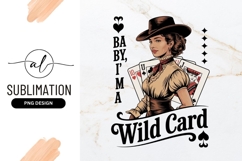 Wild Card Cowgirl And Playing Cards Artwork Product Image 1