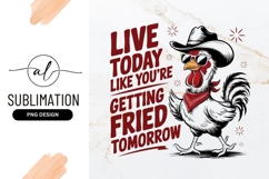 Rooster With Cowboy Hat Sublimation Png Product Image 1