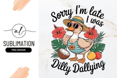 Tropical Duck Dilly Dallying Sublimation Png Design Product Image 1