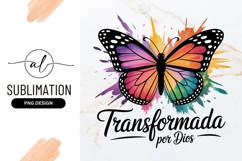 Colorful Butterfly Watercolor Transformed By God Sublimation Product Image 1