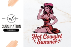 Hot Cowgirl Summer Pinup Sublimation Png Image Product Image 1