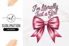 Just A Girl With Bow Sublimation Png Product Image 1