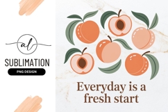 Cute Peach Illustration Sublimation Png Design Product Image 1