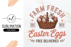 Farm Fresh Easter Eggs Sublimation Png Product Image 1