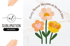 Groovy Flowers Graphic Art Sublimation Png Product Image 1