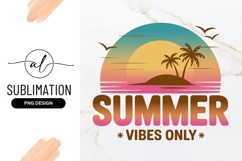 Summer Vibes Beach Sunset Sublimation Png Design Product Image 1