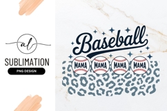 Baseball Mama Sublimation Design Graphic Vector Product Image 1