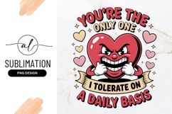 Cartoon Heart Sublimation Design For Valentines Day Product Image 1