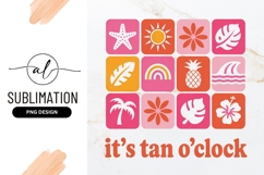 Tropical Summer Sublimation Png Pattern Tiles Product Image 1