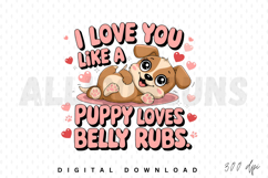 puppy, dog, animal, cartoon, cute, love, belly rubs, valentines day, heart, vector, illustration, design, pet, kawaii, funny, happy, adorable, friendship, graphic, cheerful, drawing, character, playful, domestic, breed, mammal, valentine, romance, romanti
