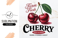 Farm Fresh Cherries Vector Sublimation Png Product Image 1