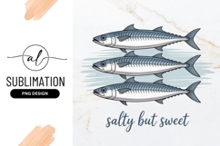 Three Mackerel Fish Cartoon Illustration Graphic Product Image 1