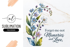 Watercolor Forget Me Not Floral Illustration Product Image 1
