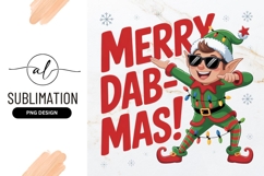 Cool Elf Dab Christmas Sublimation Png Design Product Image 1