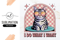 Cool Cat Wearing Sunglasses Sublimation Png Product Image 1