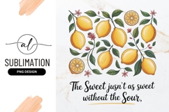 Lemons With Leaves And Blossoms Pattern Sublimation Product Image 1