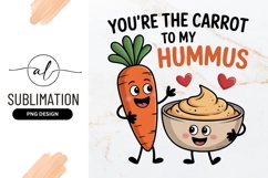 Cartoon Carrot And Hummus Kawaii Food Illustration Product Image 1
