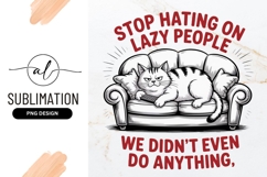 Grumpy Cat On Couch Sublimation Png Design Product Image 1