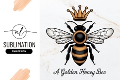 Bee With Crown Isolated On White sublimation Product Image 1
