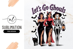 Halloween Pinup Girls Sublimation Png Design Product Image 1