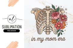 Floral Skeleton Ribcage Illustration Sublimation Png Design Product Image 1