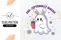 Boujee Easter Ghost Kawaii Drink Sublimation Png Product Image 1