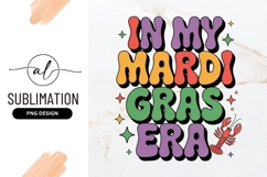 Retro Mardi Gras Era Sublimation Png Design Product Image 1