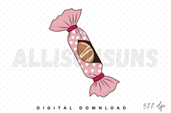 Cartoon Wrapped Chocolate Candy In A Cute Pink Polka Dot Product Image 1