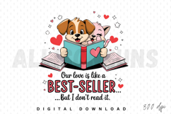 dog, cat, reading, book, love, valentines day, illustration, cute, heart, cartoon, romance, friendship, pet, animal, best seller, bestseller, our love, digital download, svg, eps, png, design, graphic, clipart, typography, quote, saying, funny, humorous, 