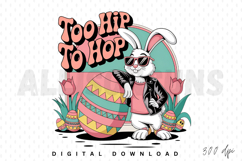 Cool Easter Bunny With Sunglasses And Eggs Digital Design Product Image 1