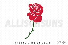 rose, red, flower, vector, illustration, floral, design, graphic, plant, nature, blossom, bloom, stem, leaf, isolated, valentine, romance, love, wedding, elegant, beauty, drawing, art, outline, silhouette, botanical, simplicity, symbol, modern, minimalist