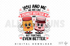 Peanut Butter And Jelly Cartoon Cute Couple Vector Product Image 1