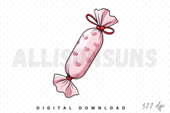 candy, pink, wrapped, heart, hearts, bows, tied, valentine, valentines day, love, sweet, treat, dessert, kawaii, cute, graphic, illustration, vector, isolated, confectionery, holiday, design, element, background, cartoon, drawing, sugar, delicious, fun, f