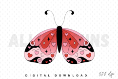 butterfly, hearts, stars, cute, pink, vector, illustration, design, love, romantic, valentine, greeting card, sticker, icon, clip art, cartoon, hand drawn, whimsical, boho, bohemian, girly, kawaii, pastel, decorative, elegant, template, symbol, isolated, 