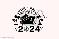 Family Trip Squad, Cruise Crew 2024 SVG T-shirt Design Product Image 1